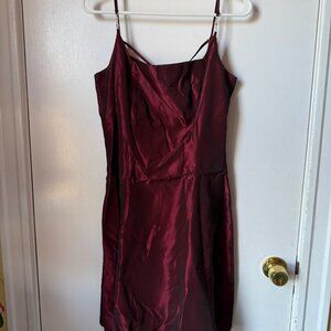 City Triangles shimmer corset back square neck party dress